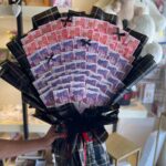Cash bouquet with 5000 rupees in mixed 50 and 100 rupee notes