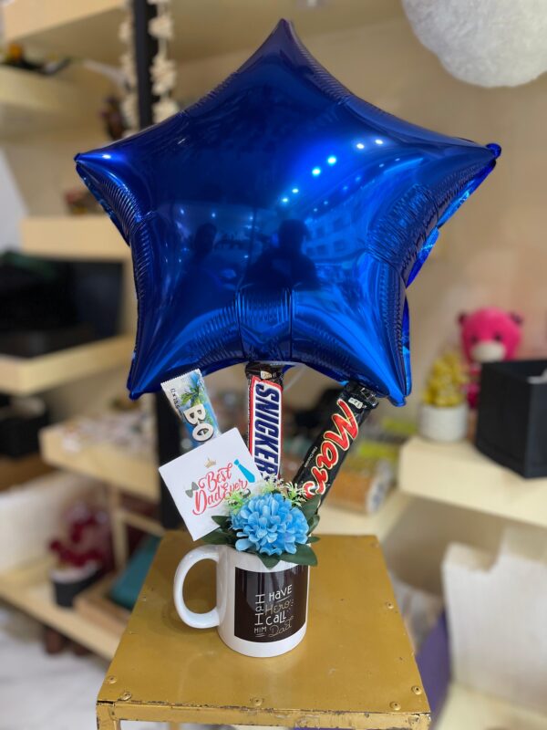 CUSTOMIZED MUG GIFT SET WITH CHOCOLATES & FLOWERS