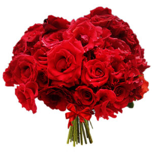 3 Dozen Red Roses – Hand-Tied Bouquet