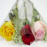 Yellow, Red & Pink Imported Roses – Mixed Bouquet