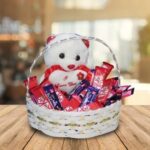 Lovely Chocolate & Teddy Gift Basket