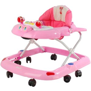 Pink Baby Walker with Play Features