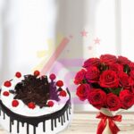 Black Forest Cake With Roses