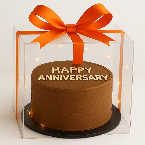 Acrylic with  Anniversary Cake