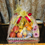 Fresh Fruit Basket with Flowers